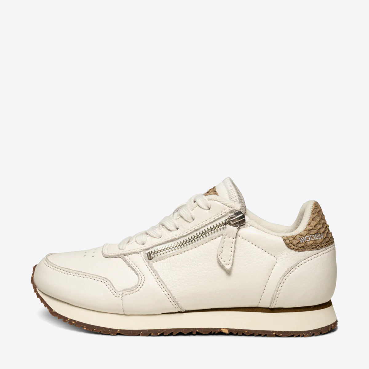 WODEN Ydun Zipper Leather Blanc de Blanc - Image 5