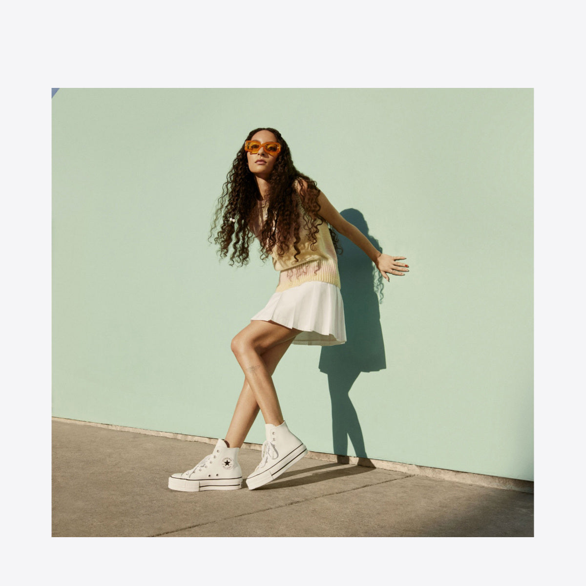CONVERSE Chuck Taylor All Star Lift High White Leather - Image 2