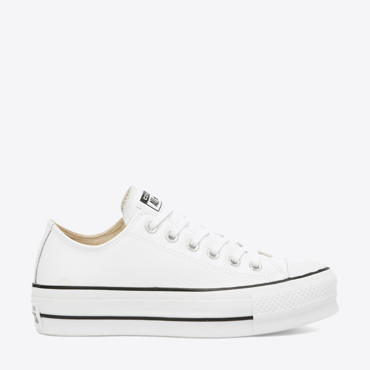 CONVERSE Chuck Taylor All Star Leather Lift Low White/Black - Image 0