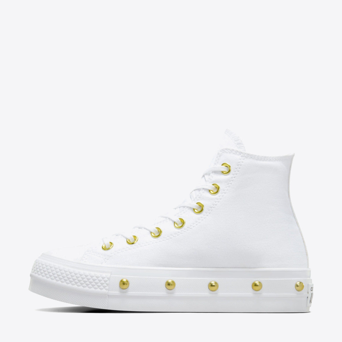 CONVERSE CT Lift Star Studded High White/White/Gold - Image 3