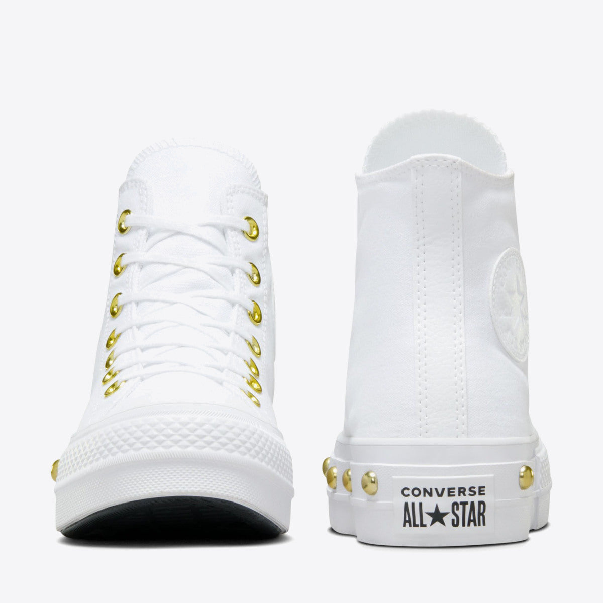 CONVERSE CT Lift Star Studded High White/White/Gold - Image 6