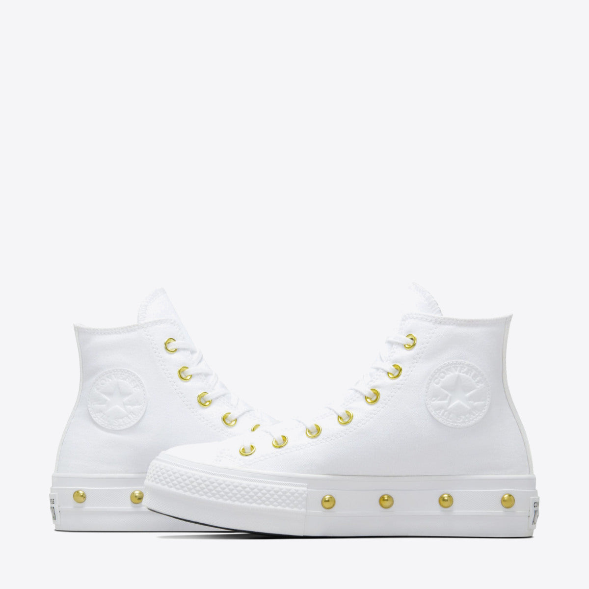 CONVERSE CT Lift Star Studded High White/White/Gold - Image 7