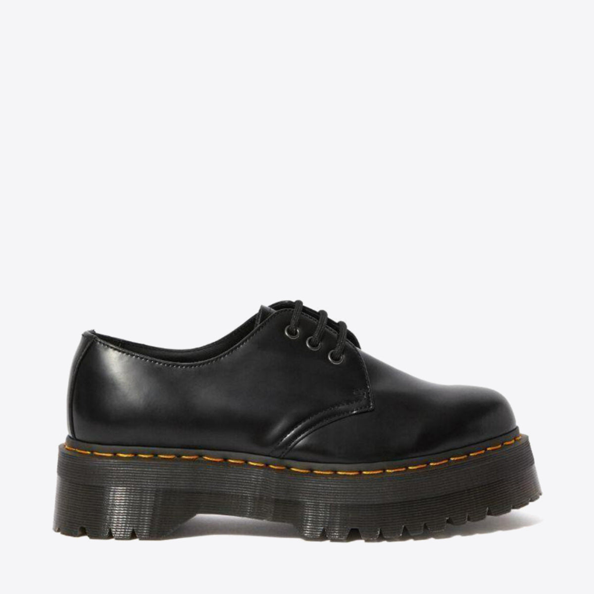 DR MARTENS 1461 Quad 3 Eye Shoe Smooth Black Polished - Image 1