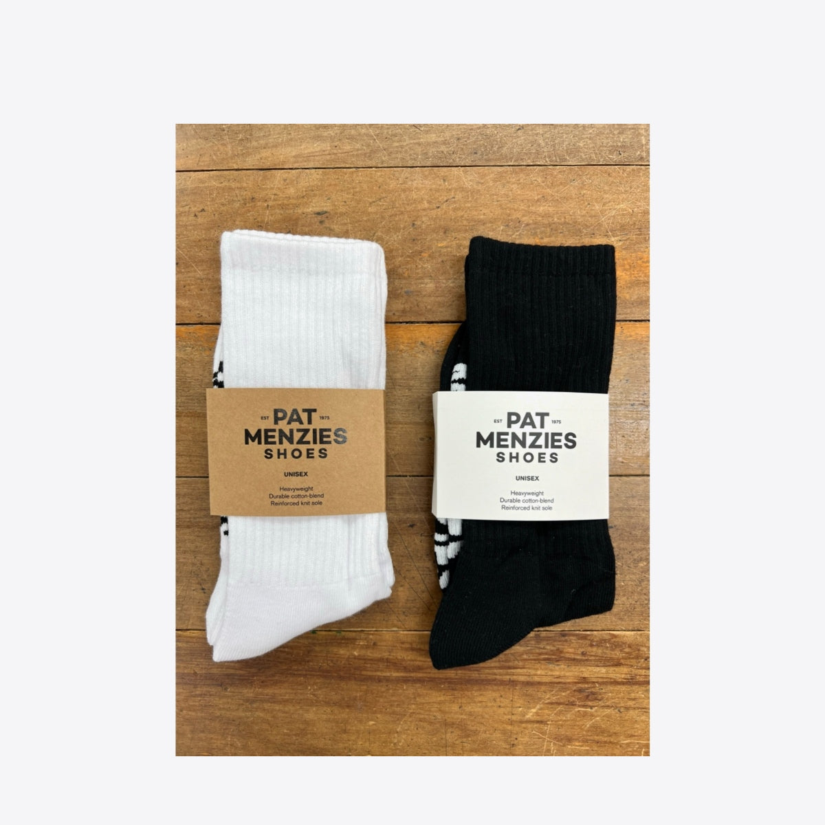 DOUGS Pat Menzies Ribbed Crew Sock Black - Image 3