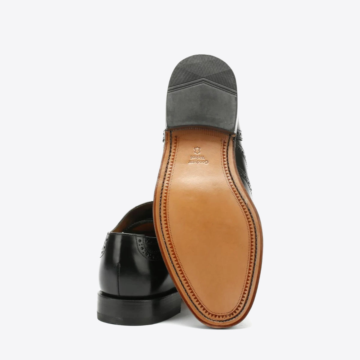 LOAKE 202B Brogue Lace Black Leather - Image 0