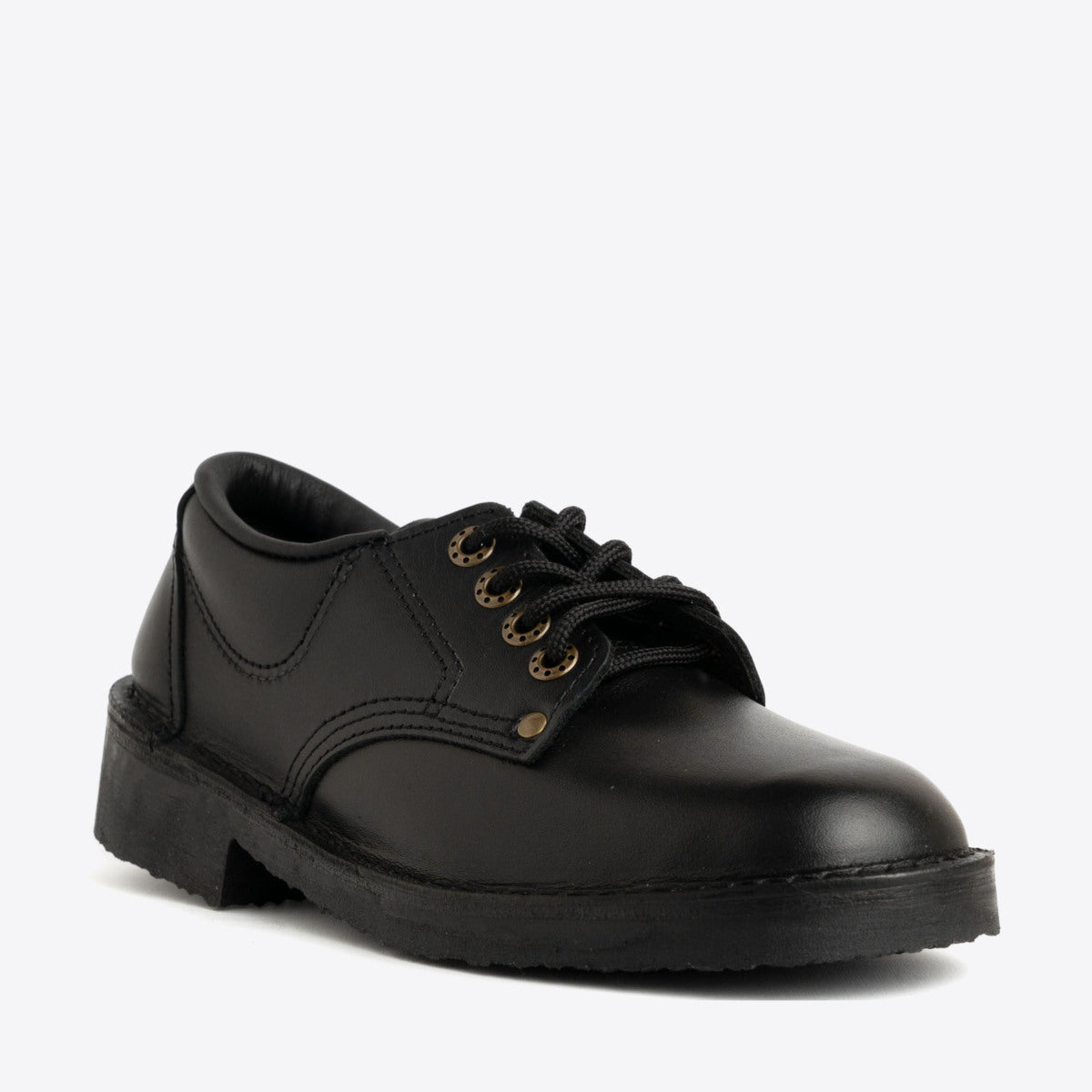 MCKINLAYS Jill Lace Up College Shoe Black Waxy - Image 2