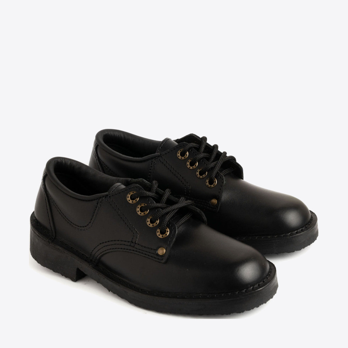 MCKINLAYS Jill Lace Up College Shoe Black Waxy - Image 6