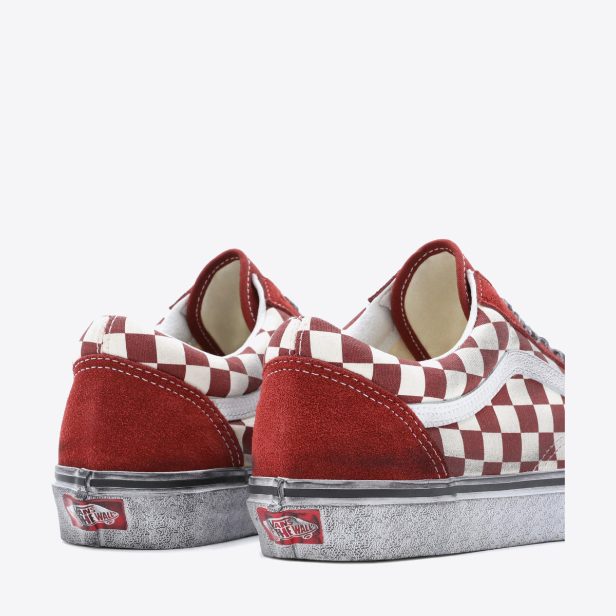 VANS Old Skool Stressed - Unisex Red/White - Image 4