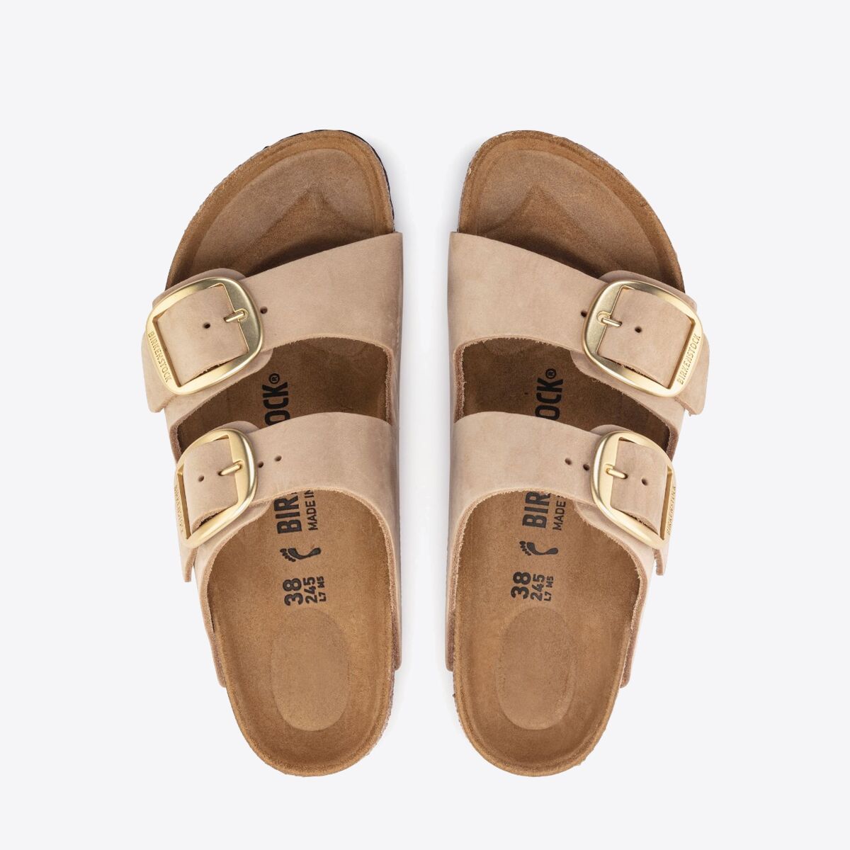 BIRKENSTOCK Arizona Big Buckle Nubuck - Women's Sandcastle - Image 4