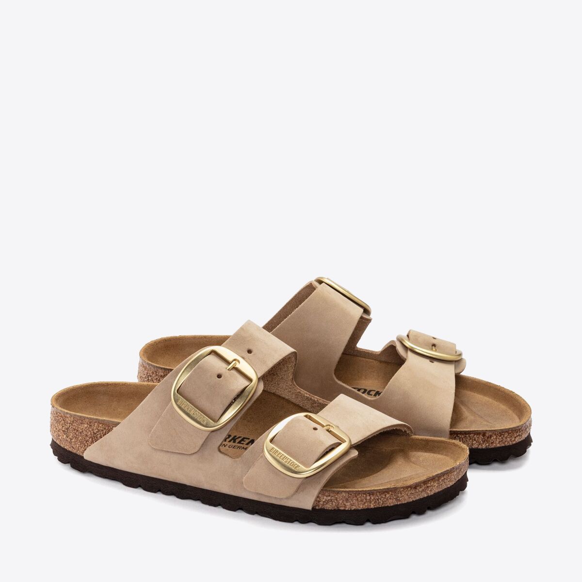 BIRKENSTOCK Arizona Big Buckle Nubuck - Women's Sandcastle - Image 7