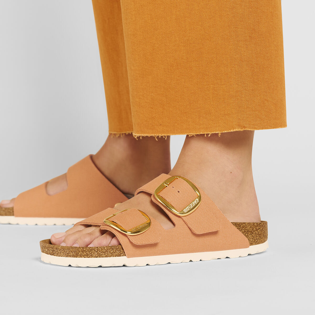 BIRKENSTOCK Arizona Big Buckle Vegan Canvas - Women's Papaya - Image 5