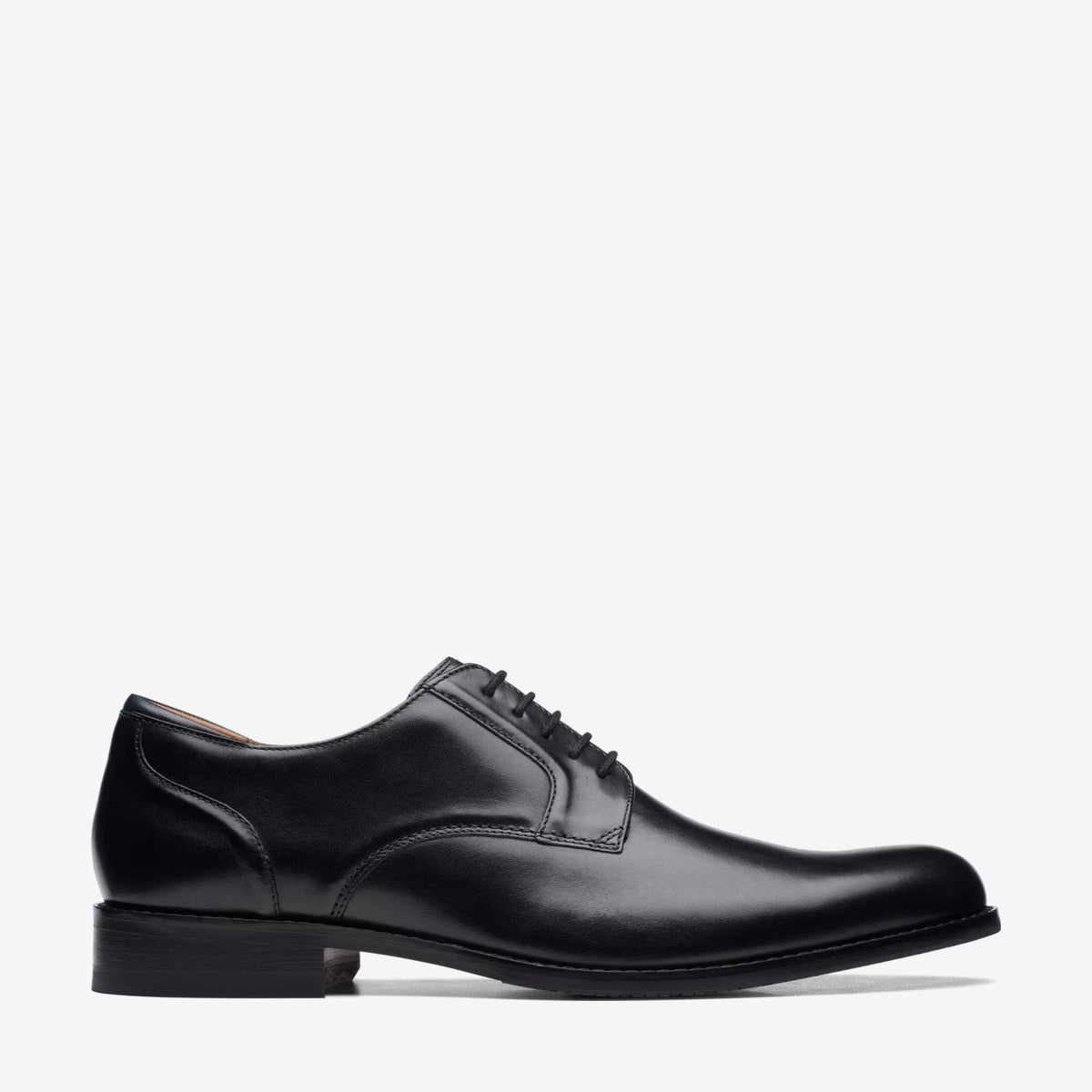 CLARKS Mens Craft Arlo Lace Black Leather - Image 1
