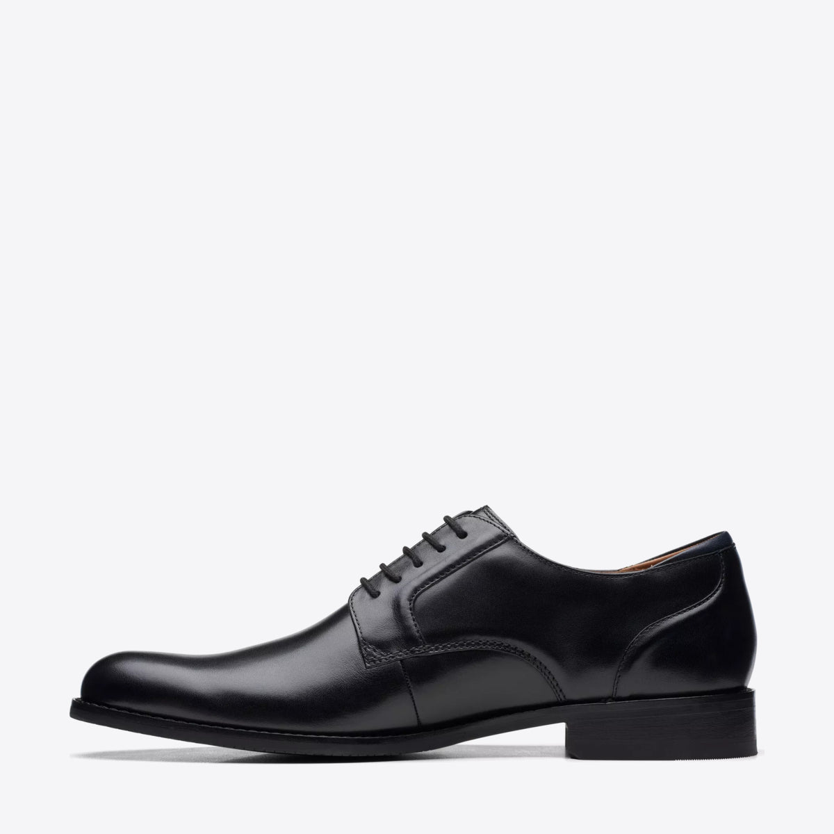 CLARKS Mens Craft Arlo Lace Black Leather - Image 2