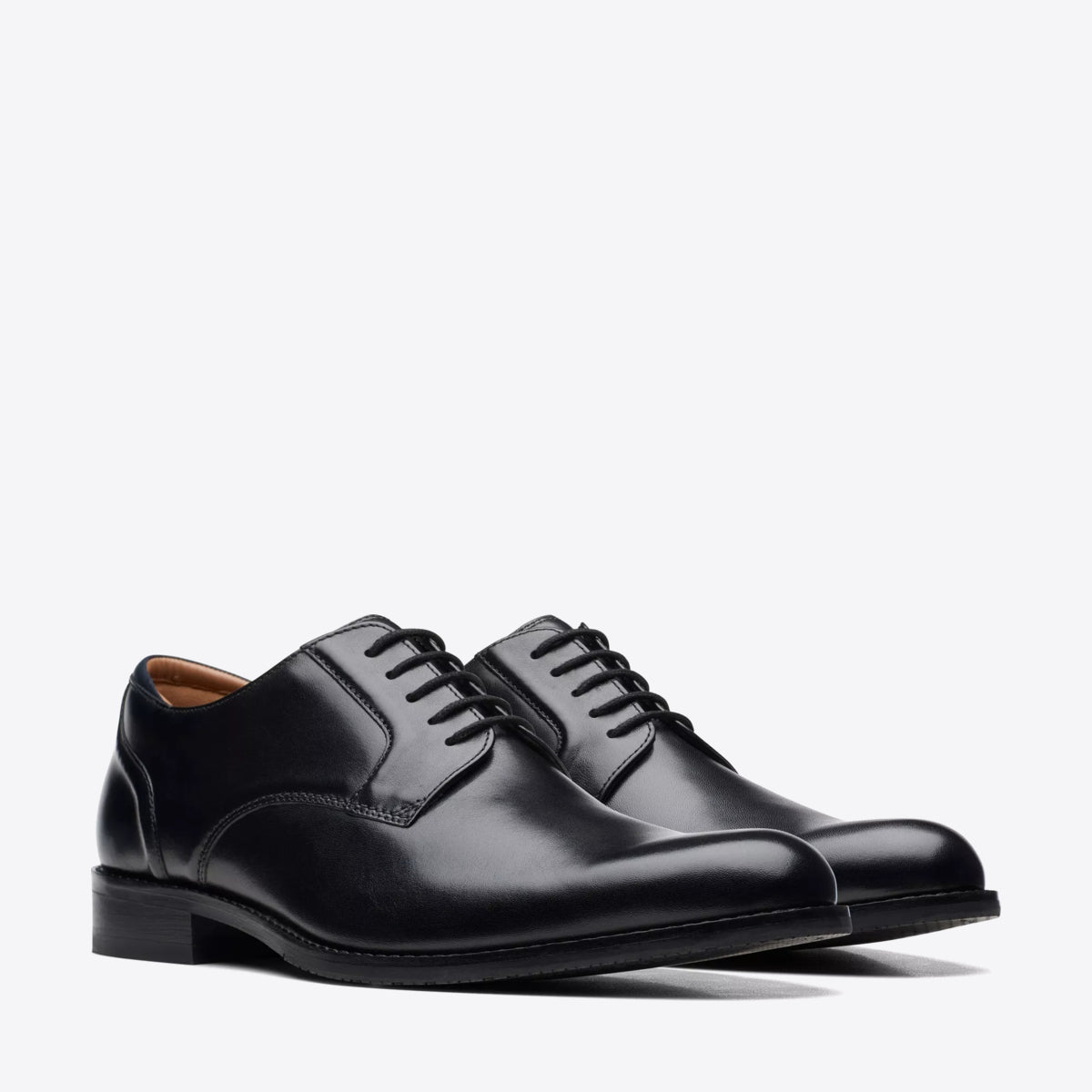 CLARKS Mens Craft Arlo Lace Black Leather - Image 4