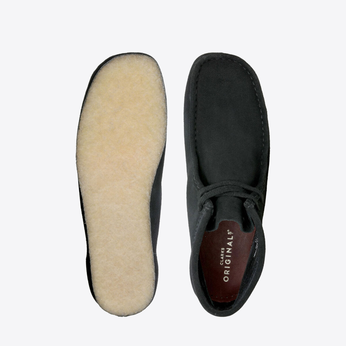 CLARKS Wallabee Boot Suede Black - Image 8