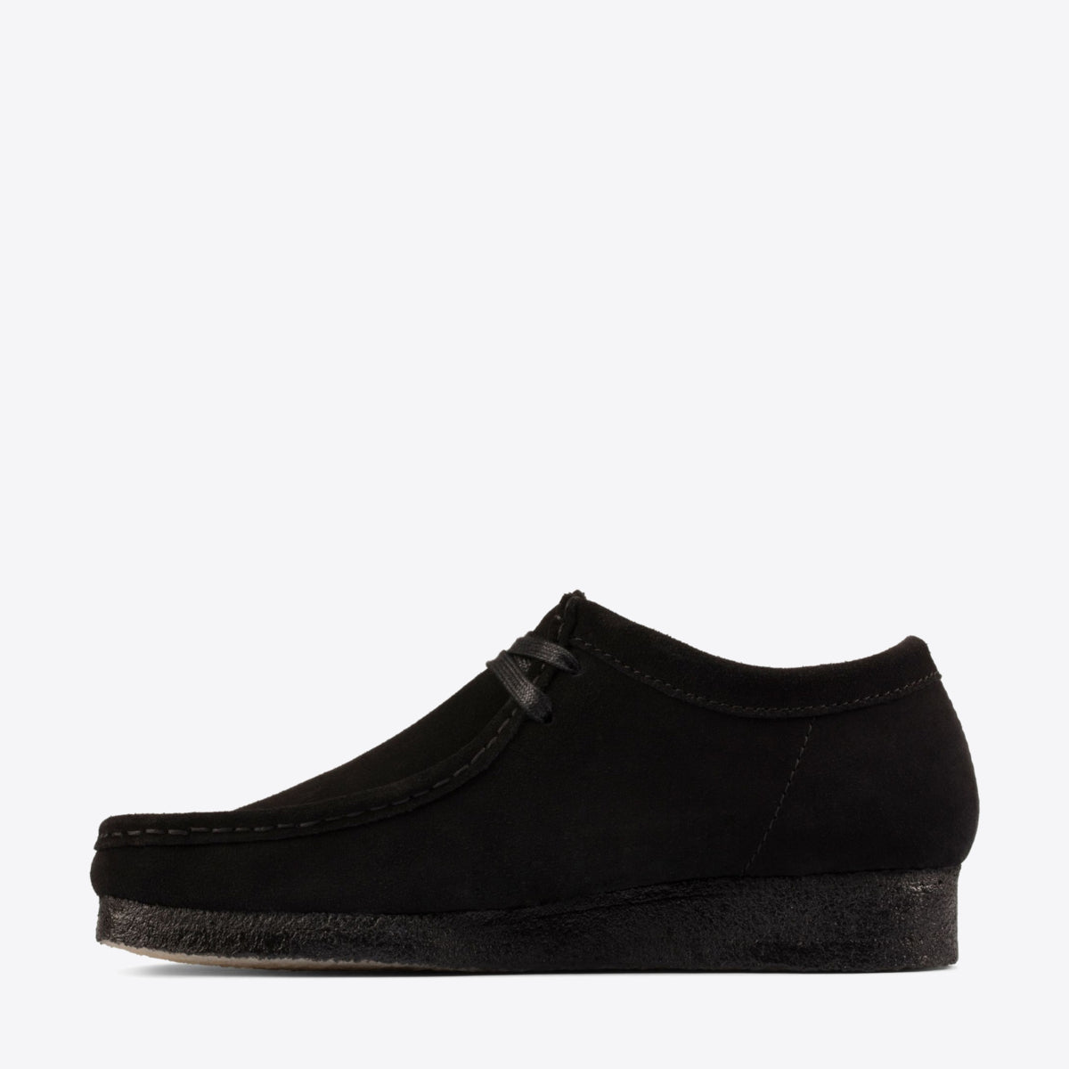 CLARKS Wallabee Shoe Suede Black - Image 5