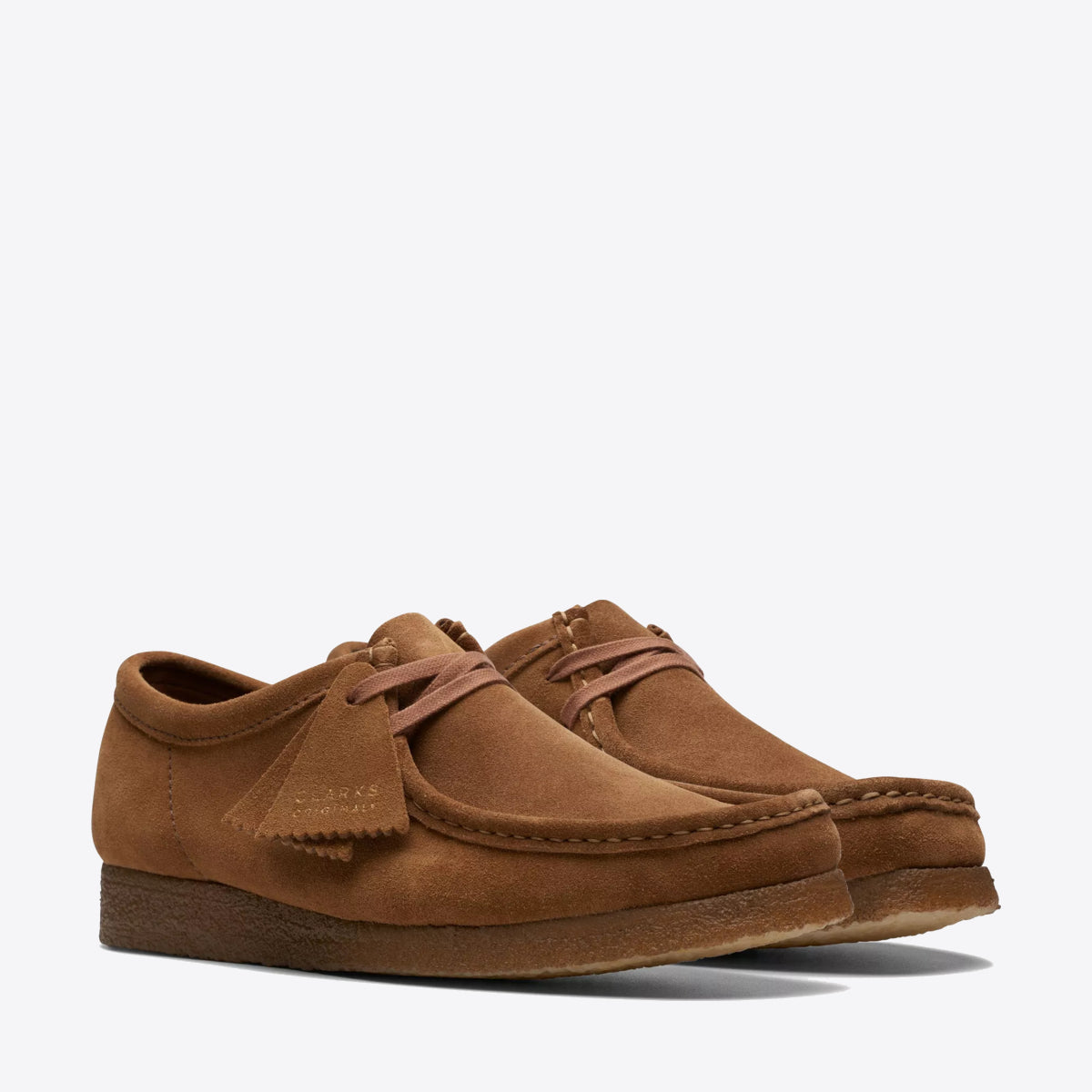 CLARKS Wallabee Shoe Suede Cola - Image 4