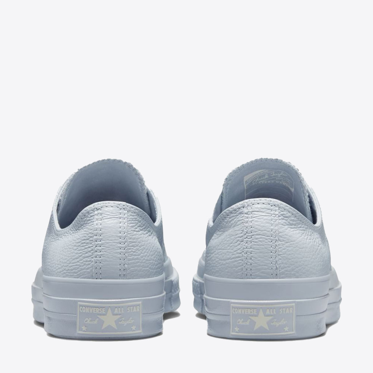 converse silver leather