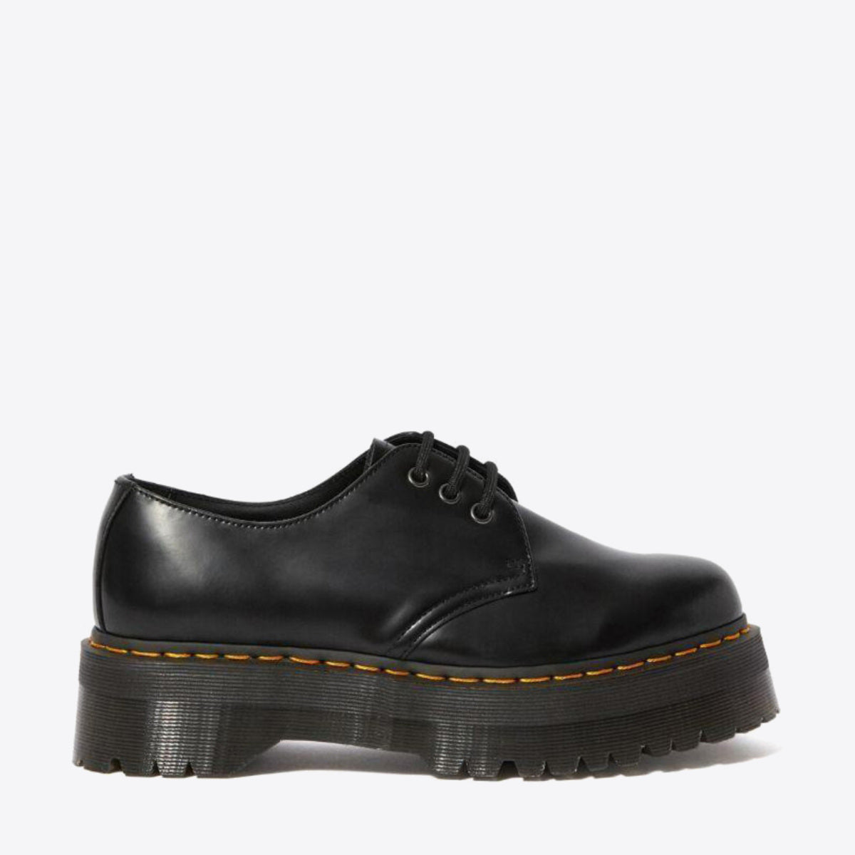 DR MARTENS 1461 Quad 3 Eye Shoe Smooth Black Polished - Image 2