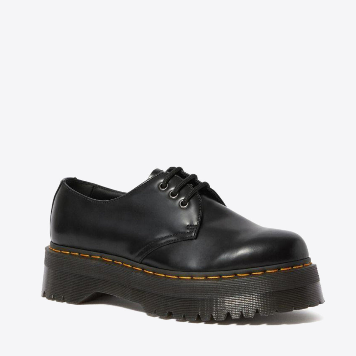 DR MARTENS 1461 Quad 3 Eye Shoe Smooth Black Polished - Image 5