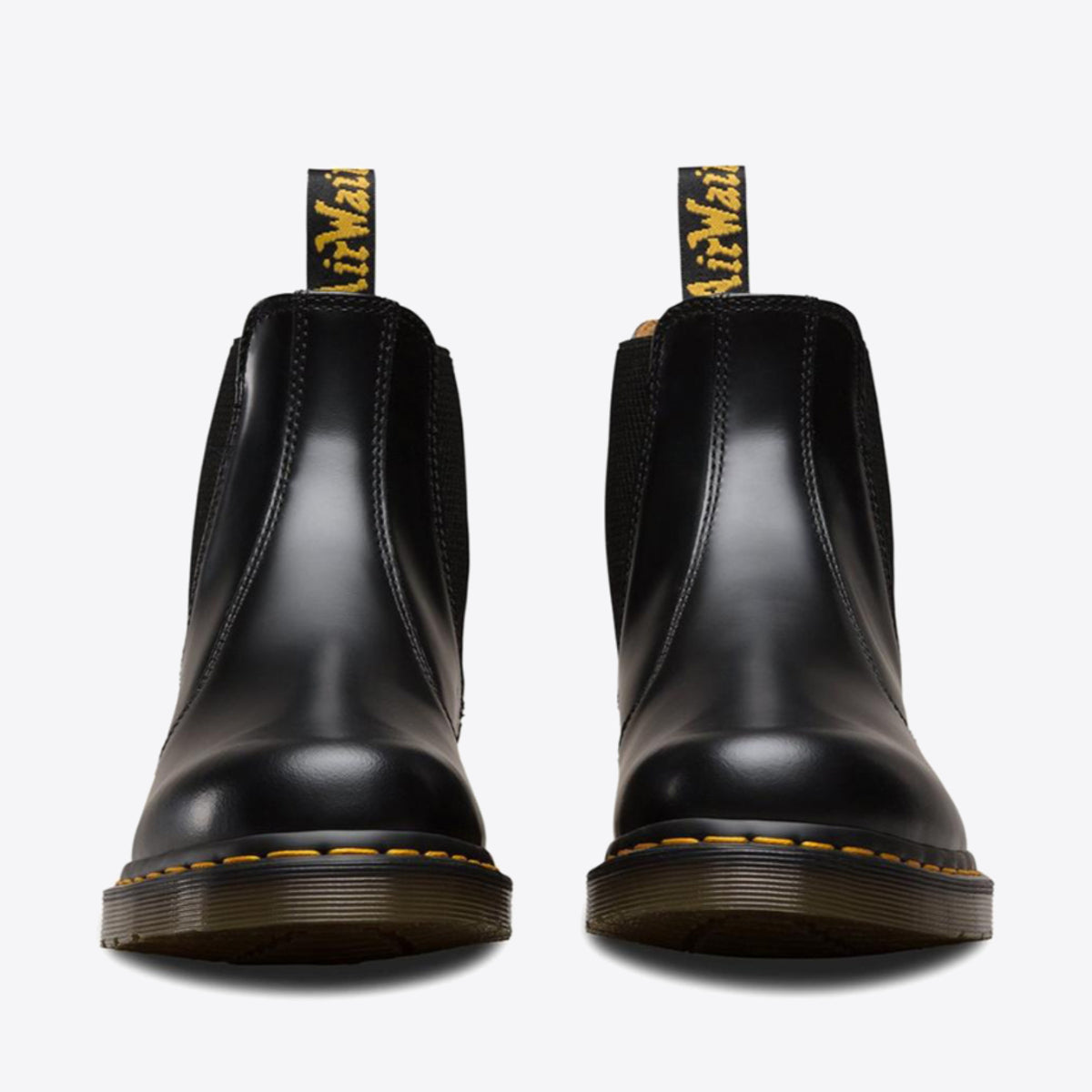 DR MARTENS 2976 Yellow Stitch Chelsea Boot Black Smooth - Image 7