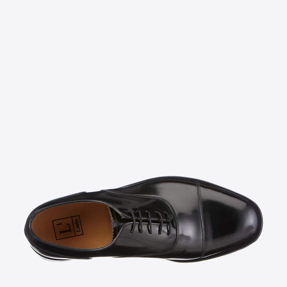 LOAKE 200B Toe Cap Lace Black Leather - Image 8