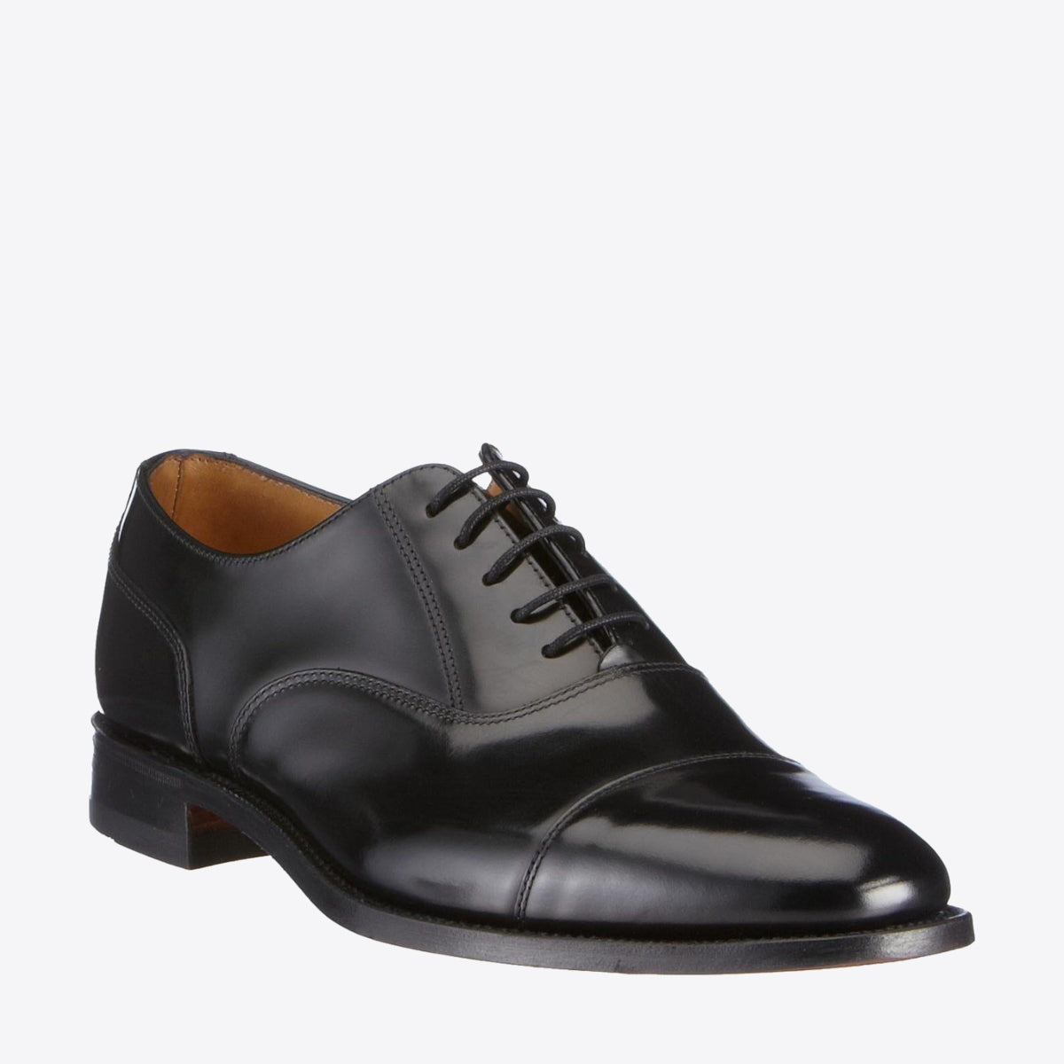 LOAKE 200B Toe Cap Lace Black Leather - Image 12