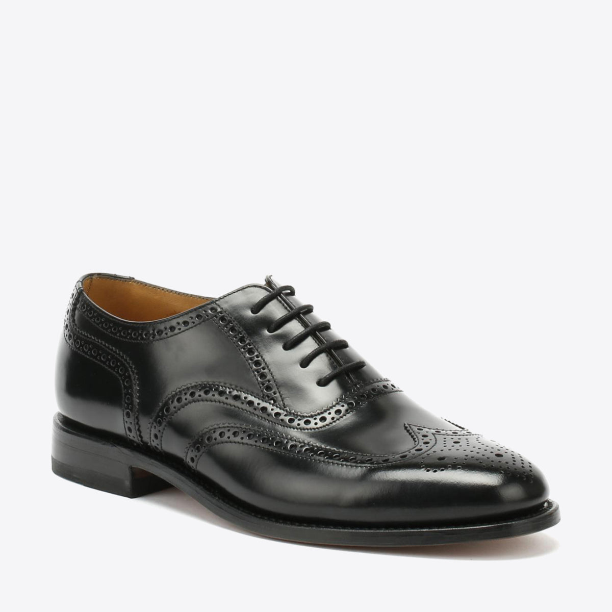 LOAKE 202B Brogue Lace Black Leather - Image 3