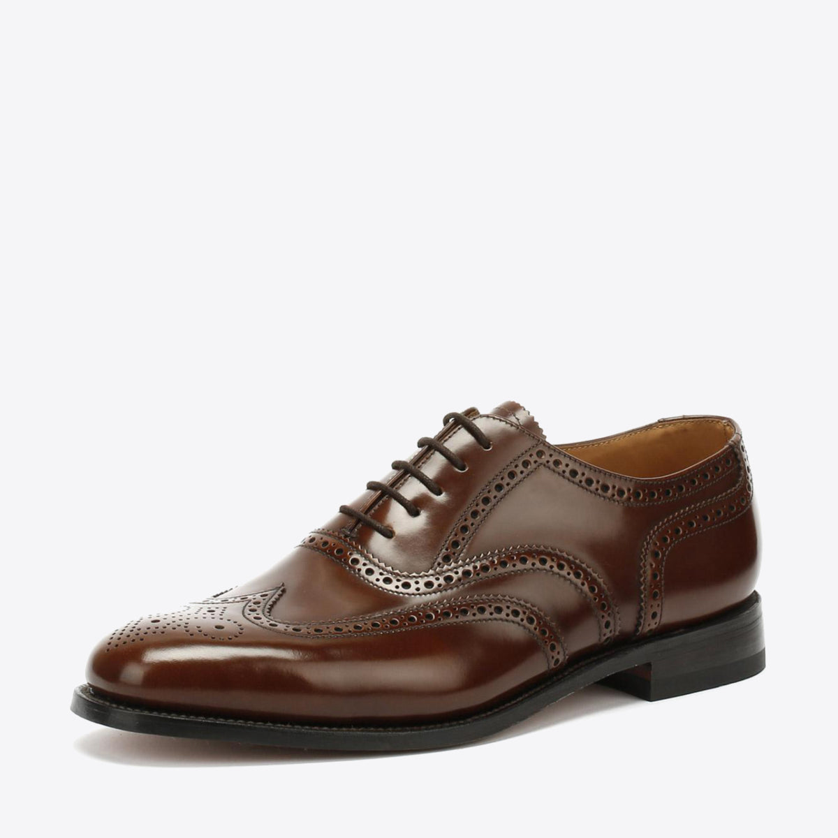 LOAKE 202T Brogue Lace Brown Leather - Image 4